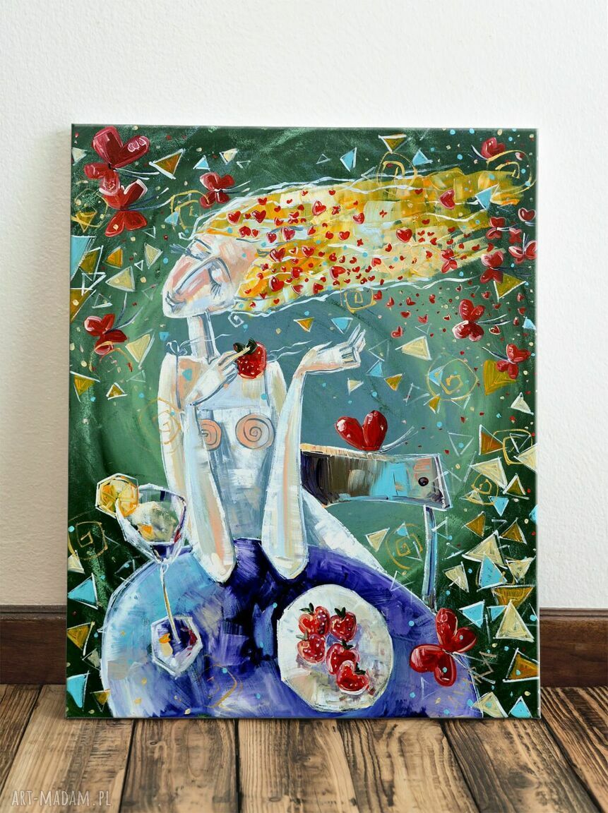 Myśli kobiety - obraz giclee na płótnie Canvas (anioł)