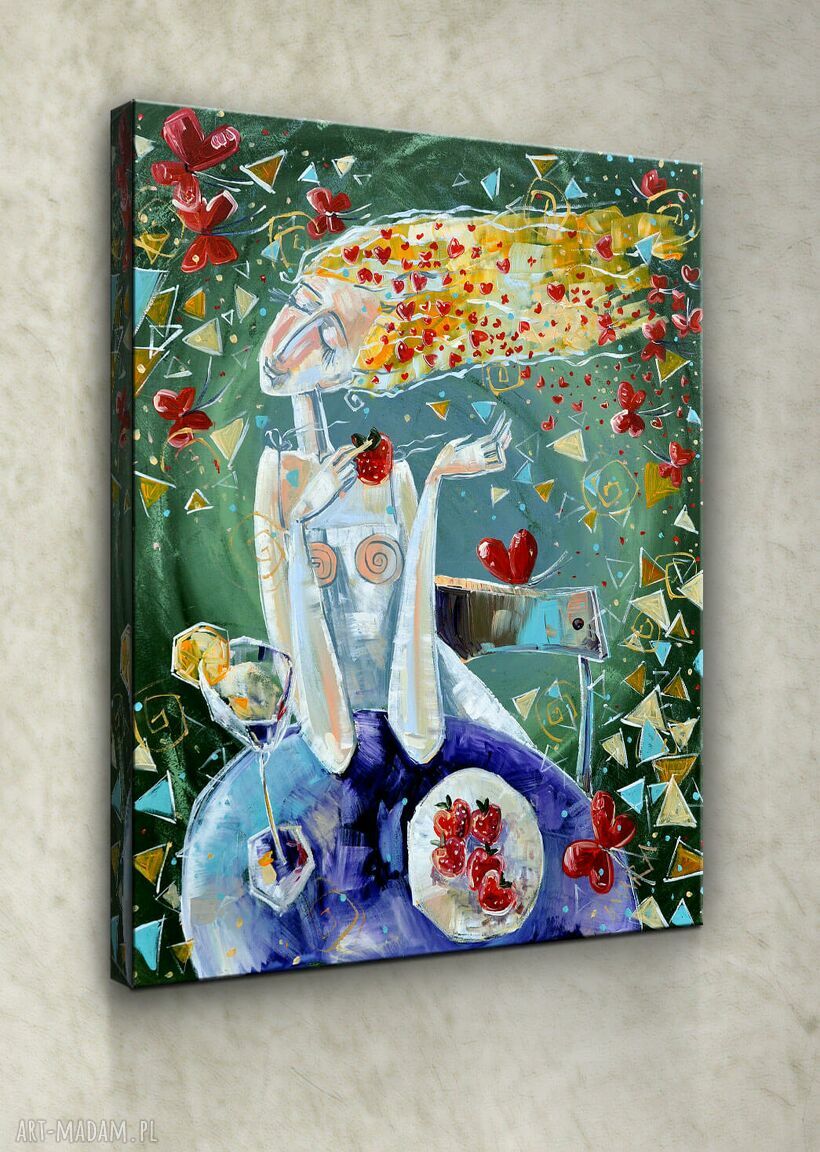 Myśli kobiety - obraz giclee na płótnie Canvas (anioł)