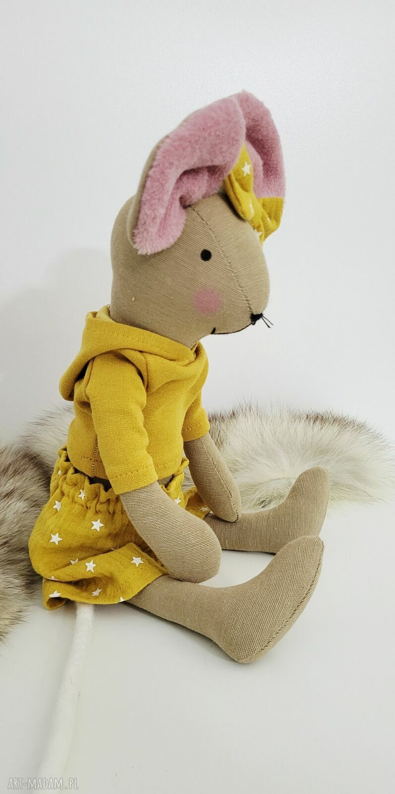 Personalizowana myszka 43 cm - przytulanka handmade