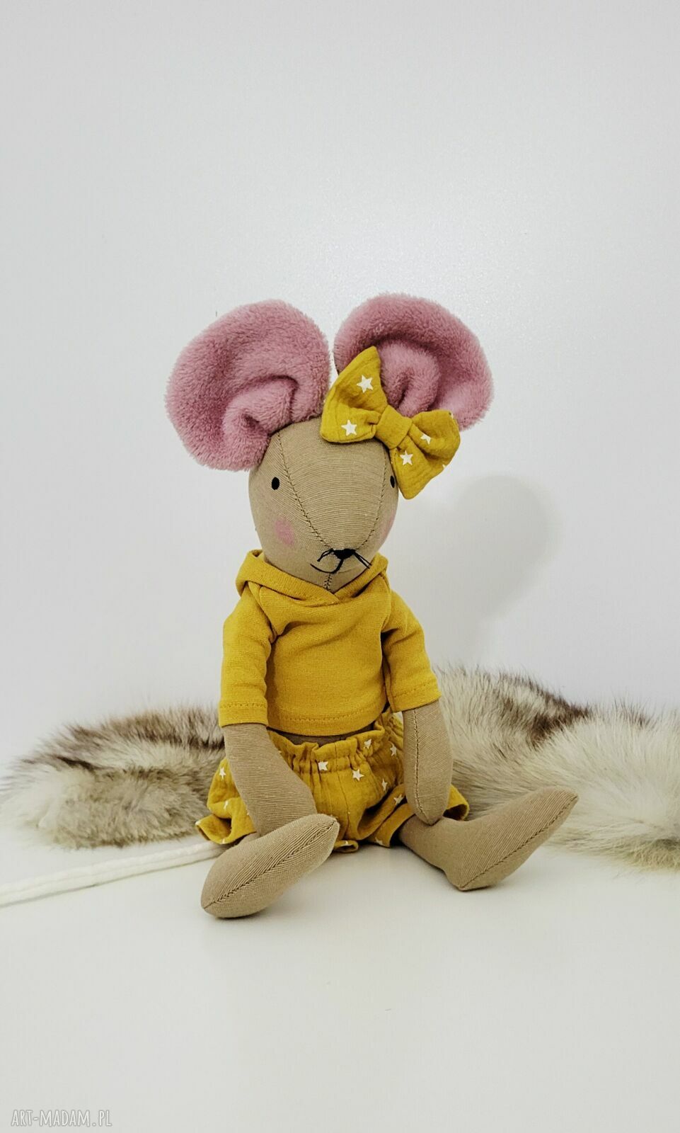 Personalizowana myszka 43 cm - przytulanka handmade