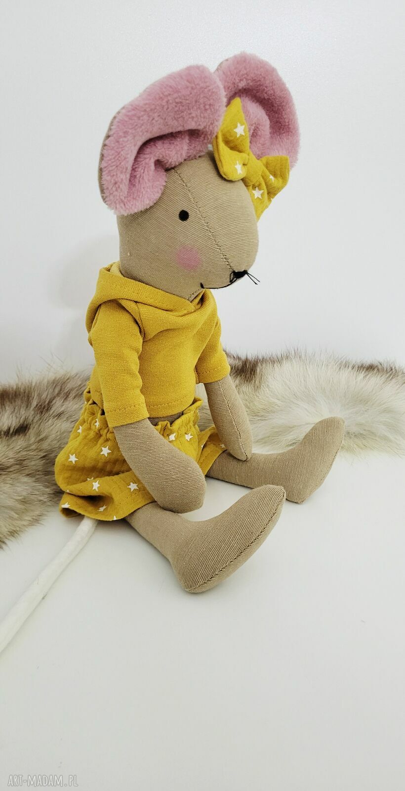 Personalizowana myszka 43 cm - przytulanka handmade