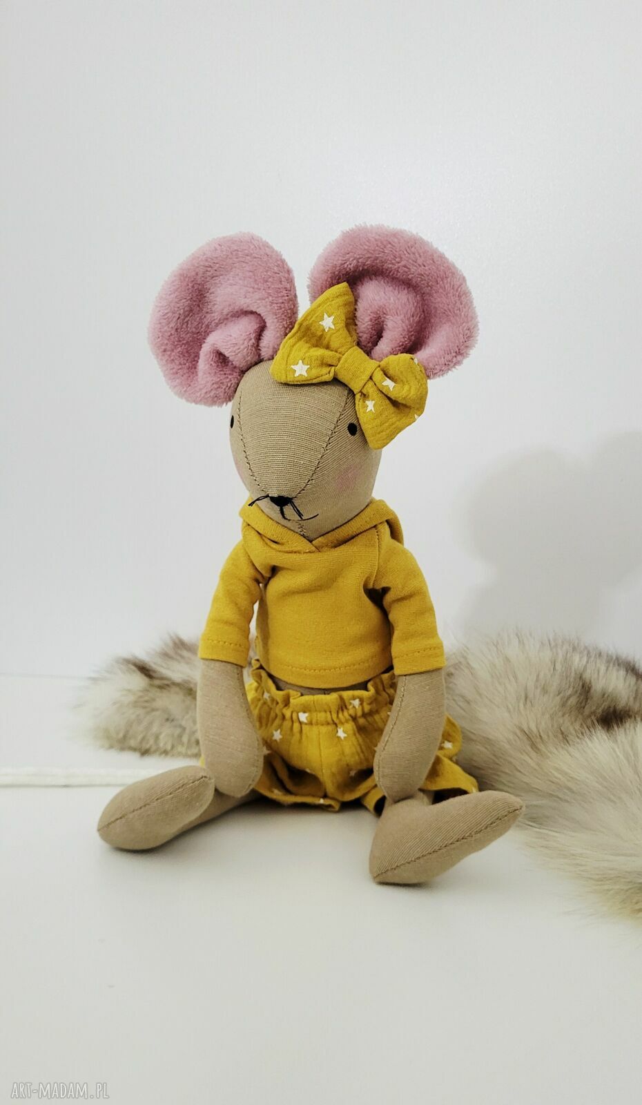 Personalizowana myszka 43 cm - przytulanka handmade