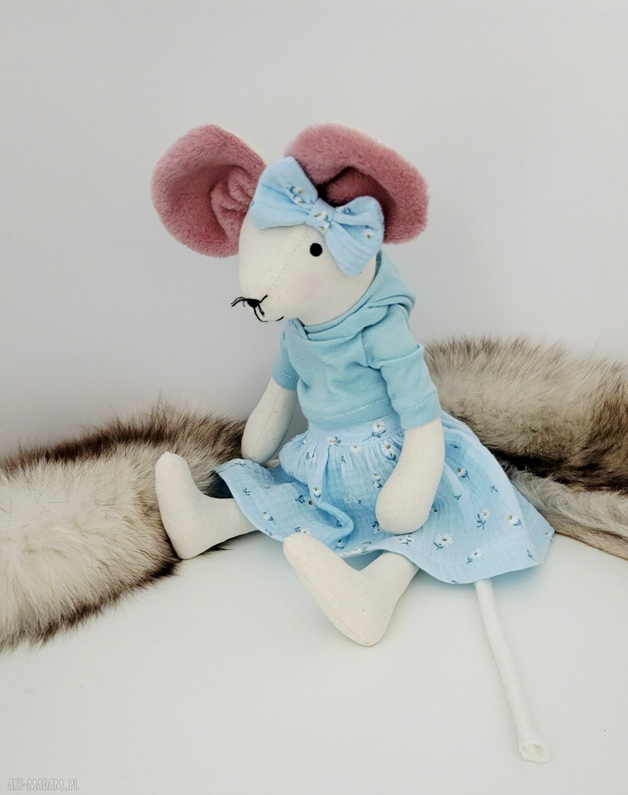 Personalizowana myszka 43 cm - przytulanka handmade