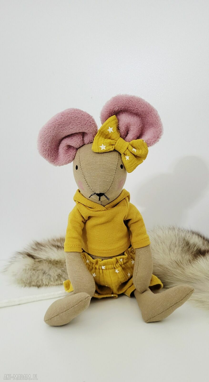 Personalizowana myszka 43 cm - przytulanka handmade