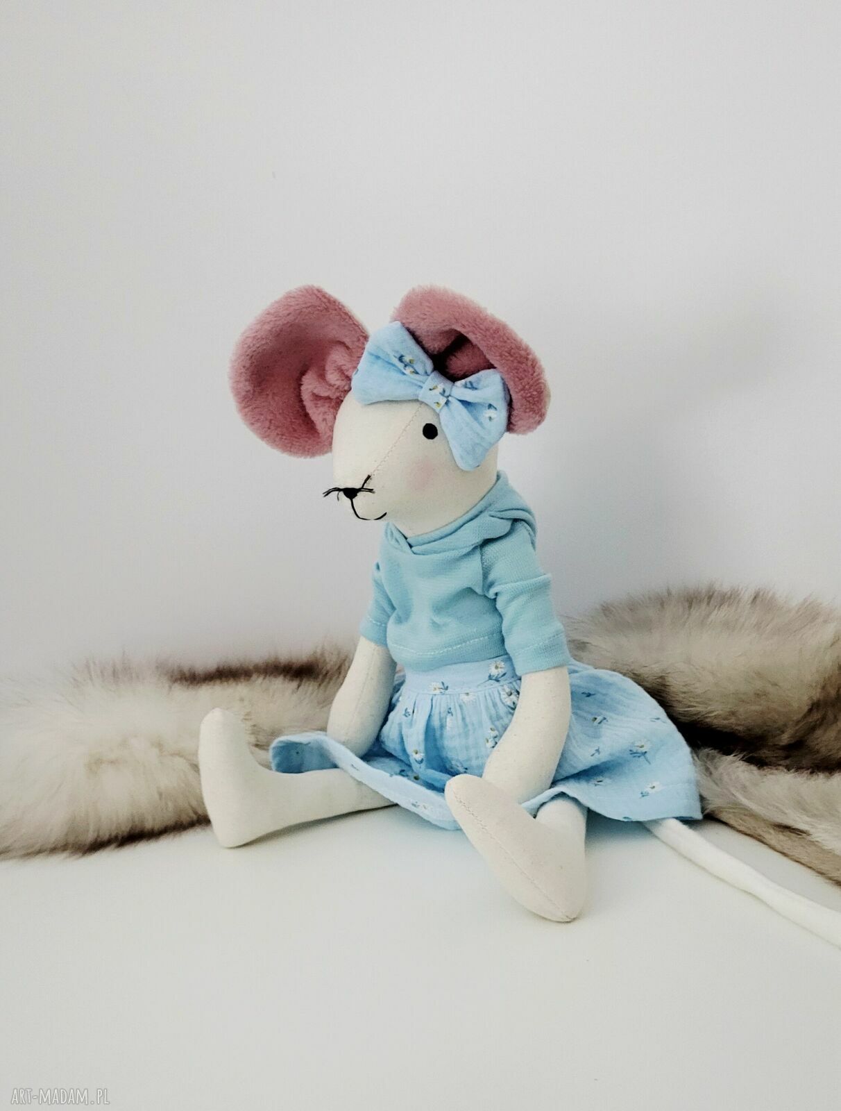 Personalizowana myszka 43 cm - przytulanka handmade