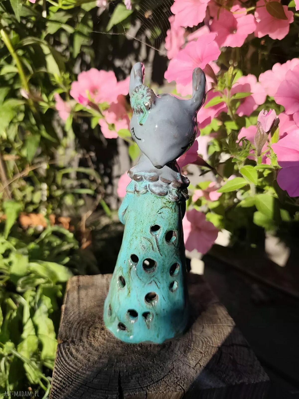 Ceramiczna myszka - lampion handmade