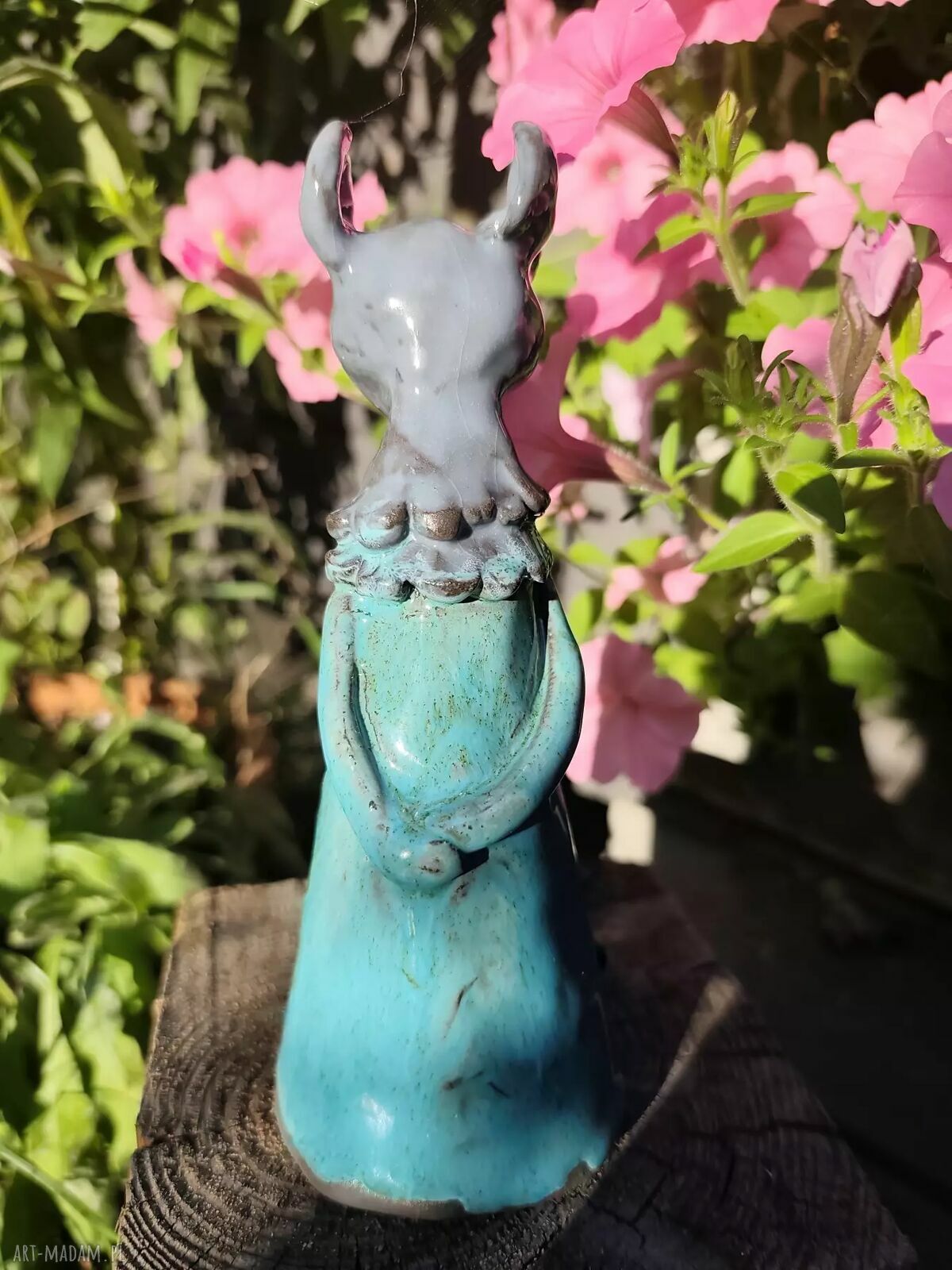 Ceramiczna myszka - lampion handmade