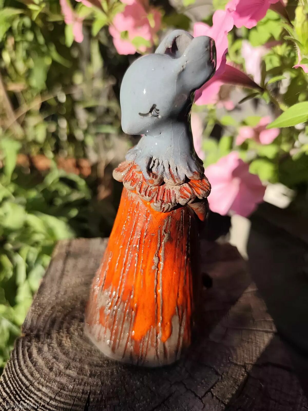Ceramiczna myszka - ręcznie robiona dekoracja do domu