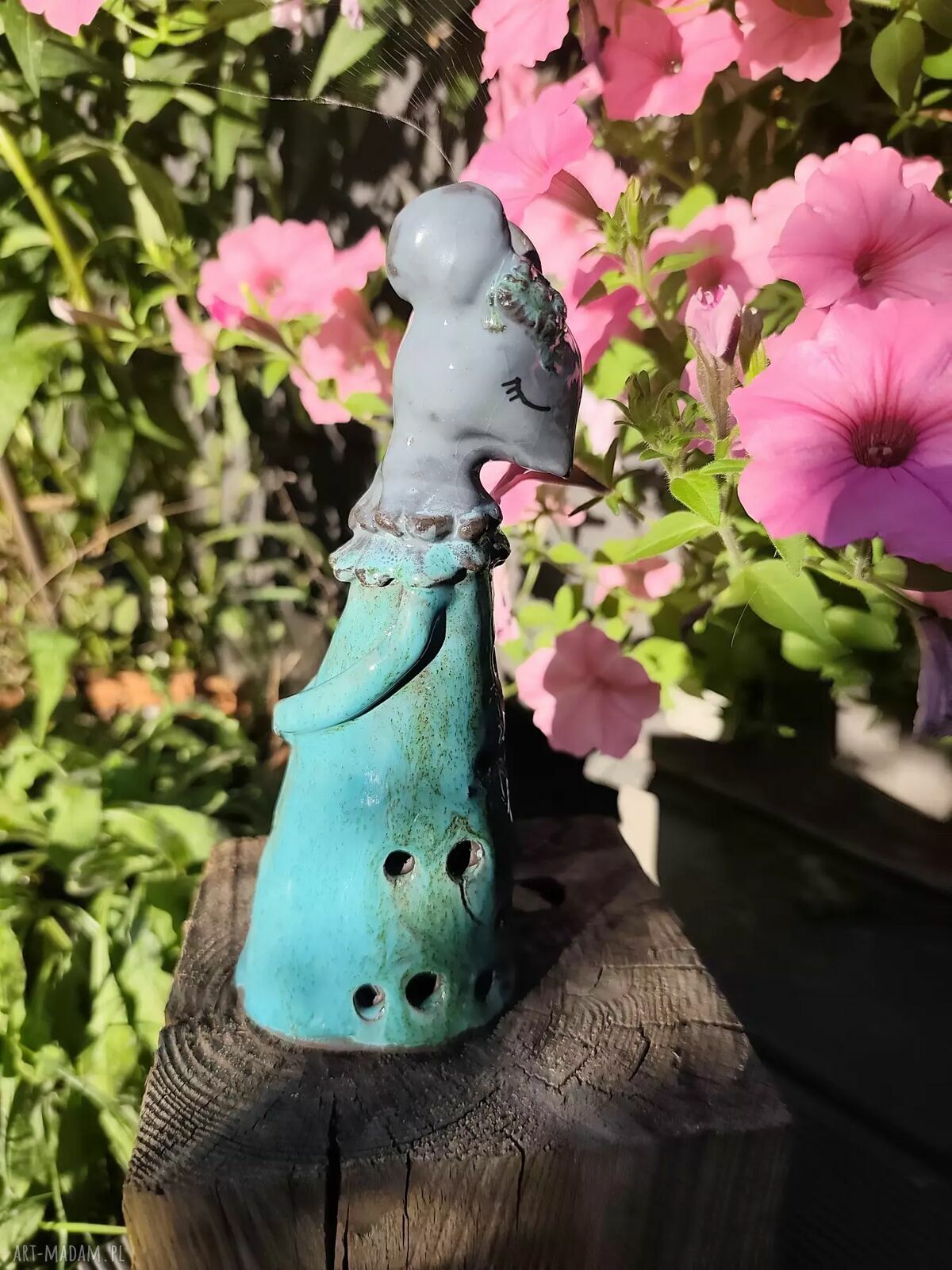 Ceramiczna myszka - lampion handmade