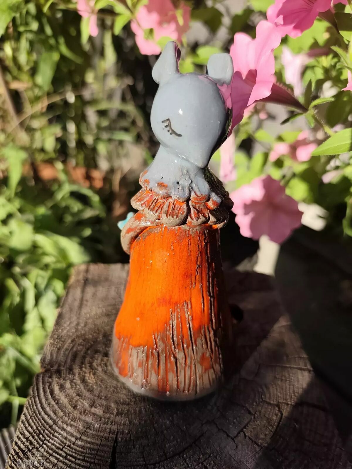 Ceramiczna myszka - ręcznie robiona dekoracja do domu