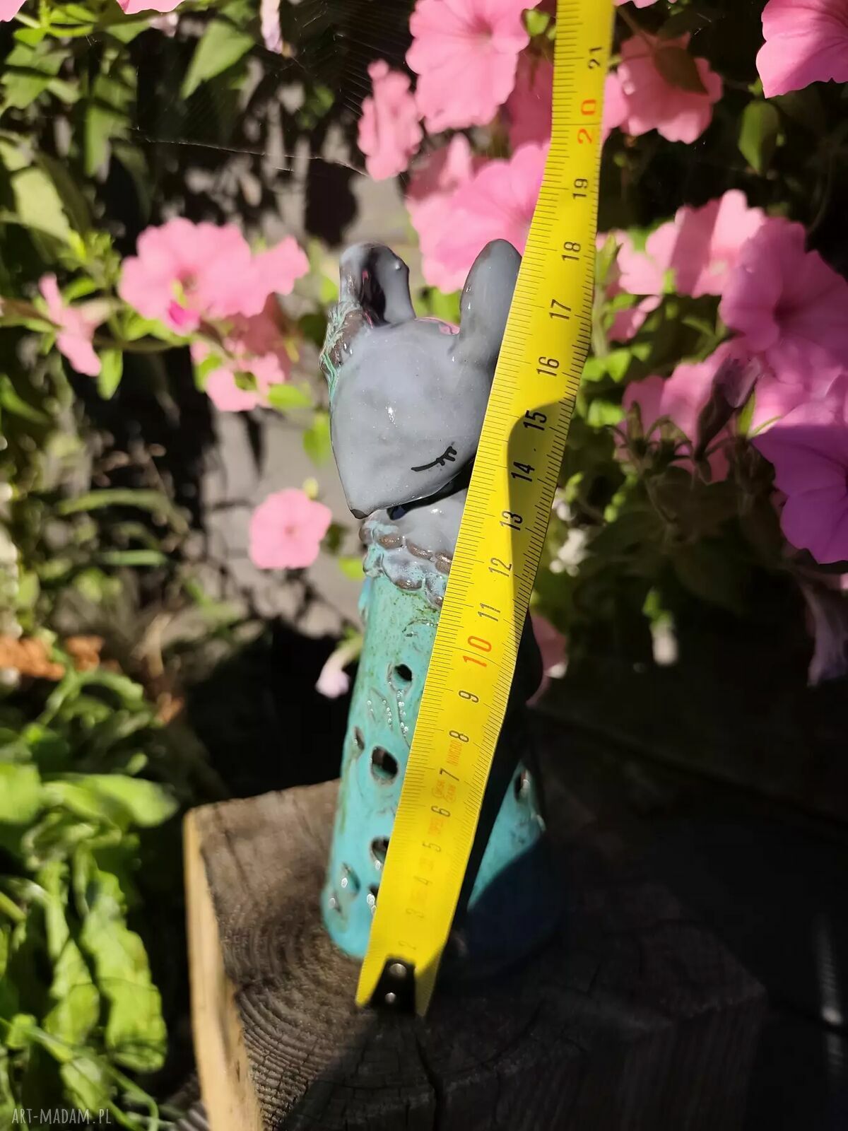 Ceramiczna myszka - lampion handmade