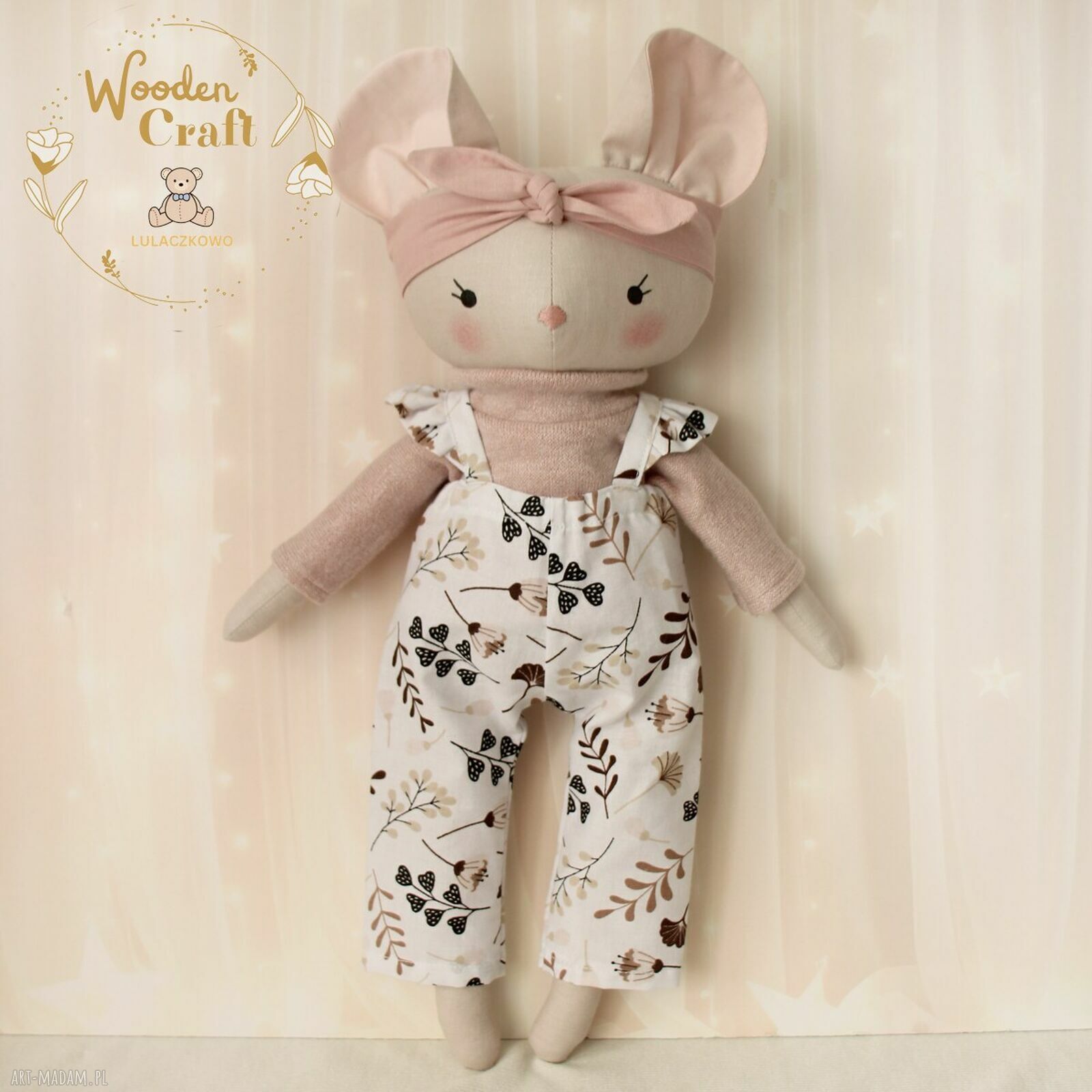 Myszka Mimi, ręcznie szyta przytulanka 39 cm - gotowy prezent na roczek