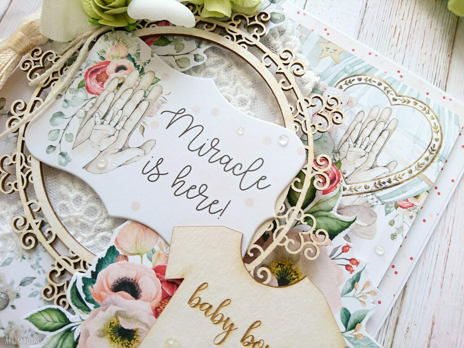 scrapbooking kartki: Kartka dla chłopca w ozdobnym pudełku Ręcznie wykonane