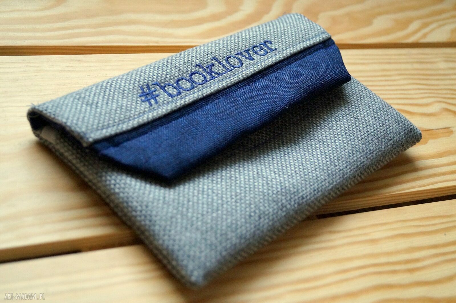 Etui na czytnik e-book - #booklover, szaro-granatowe