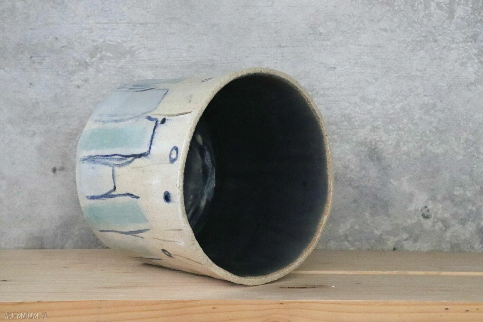 Osłonka na doniczkę ceramiczna handmade Otuliny