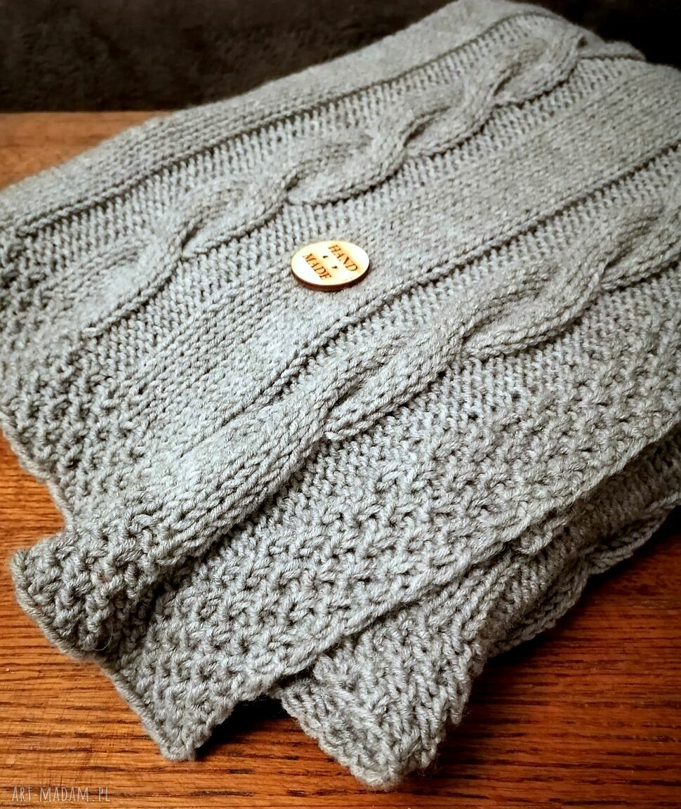 koce i narzuty: pled koc Ręcznie wykonane