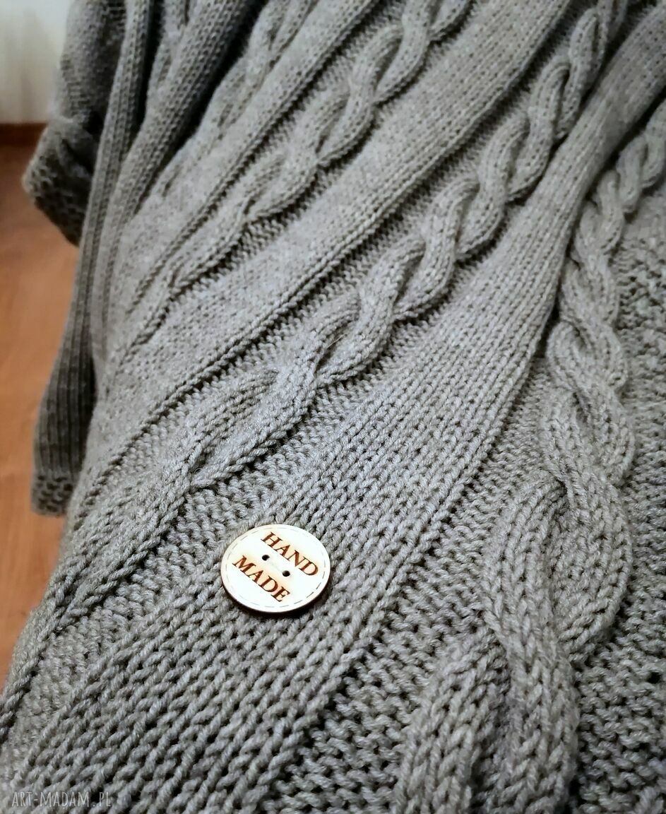 koce i narzuty: pled koc Ręcznie wykonane