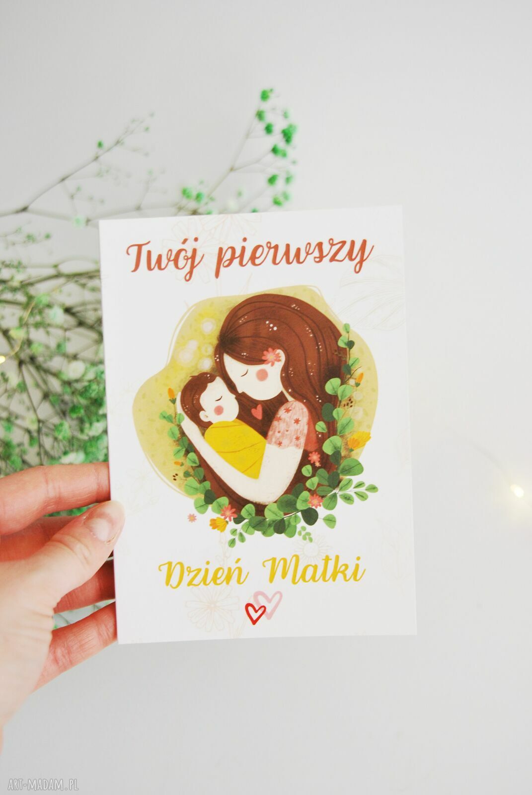 Kartka na Dzień Matki: Twój Pierwszy Dzień Matki dla świeżo upieczonej mamy