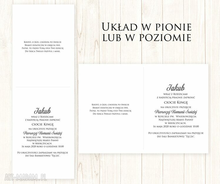 Zaproszenie na I Komunię Świętą