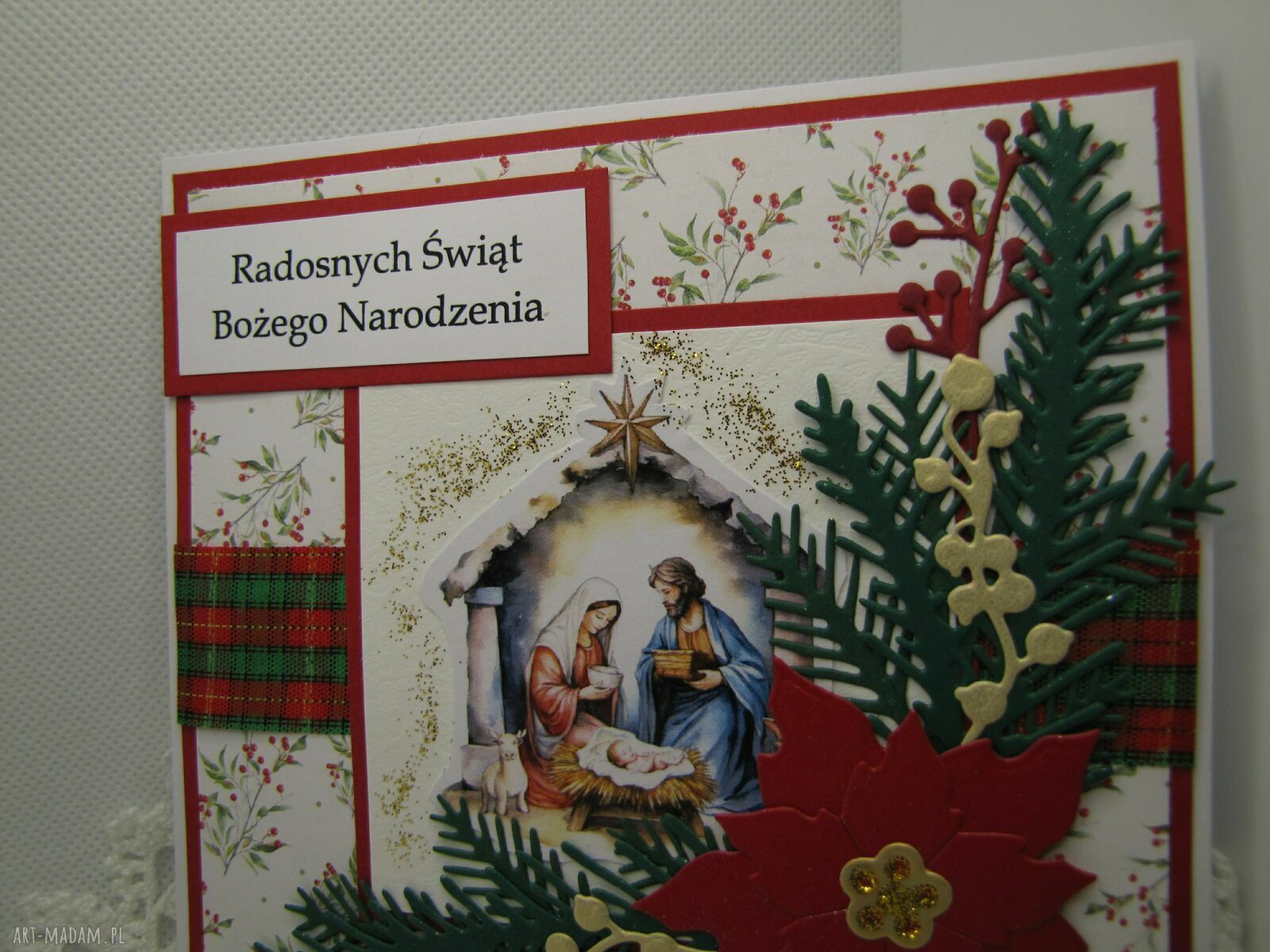 Kartka na Boże Narodzenie ze Świętą Rodziną