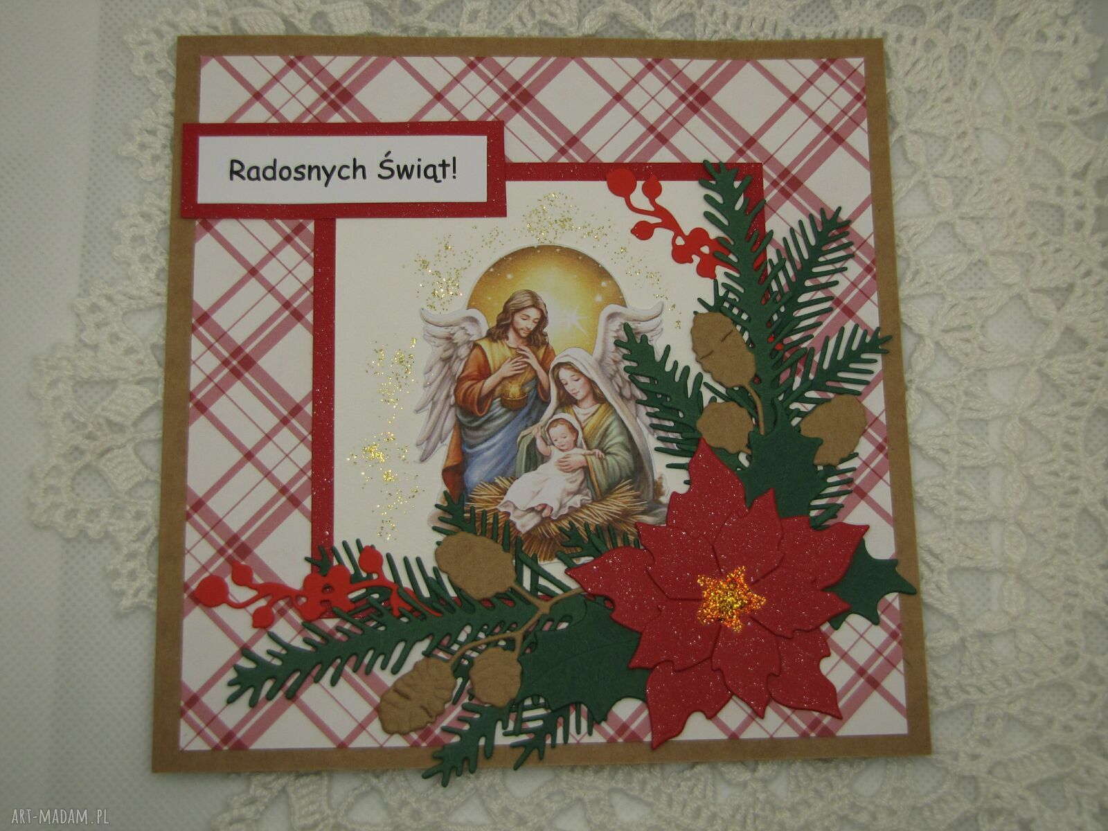 Kartka na Boże Narodzenie ze Świętą Rodziną