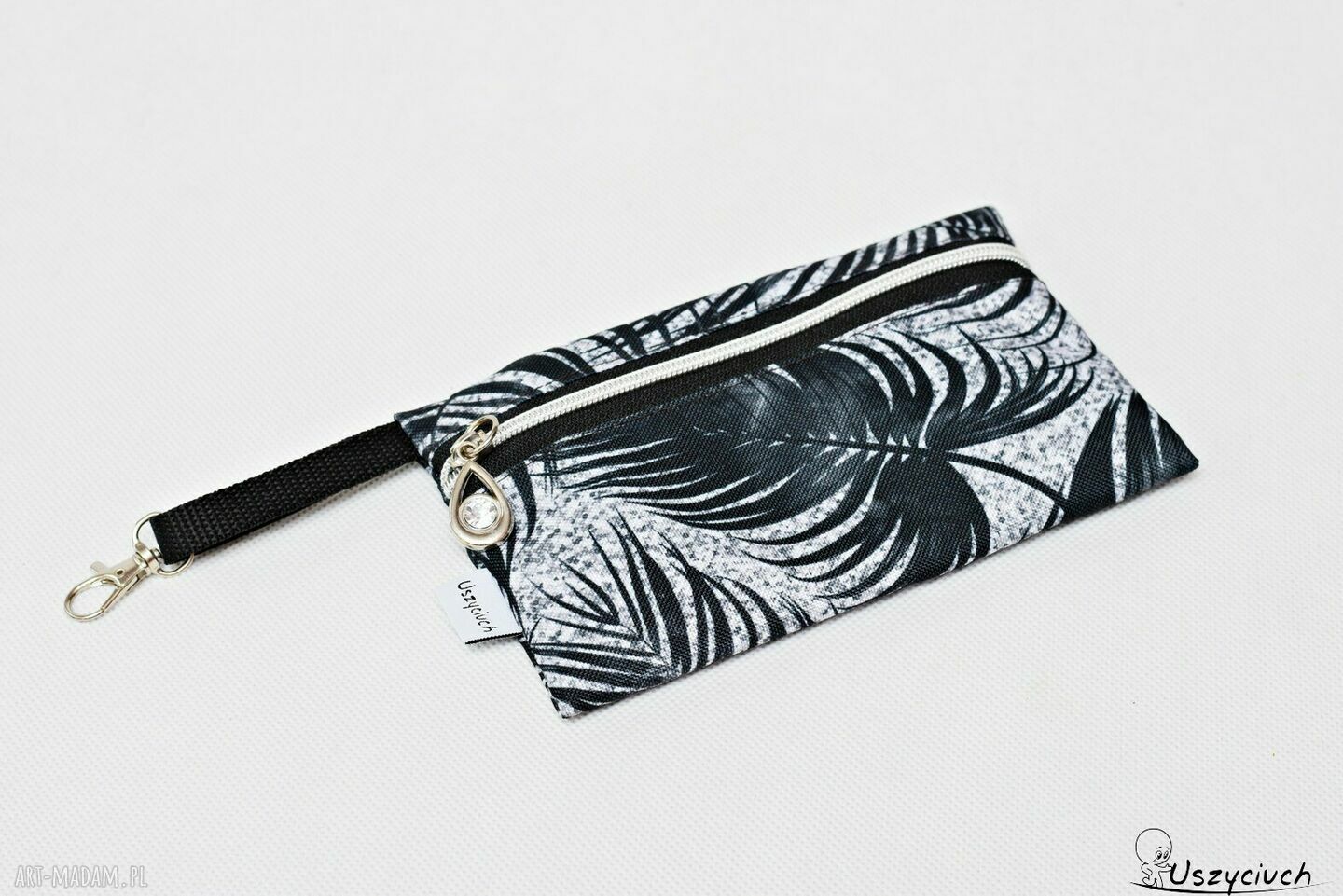Wodoodporne etui na klucze i telefon z piórami - organizer do torebki