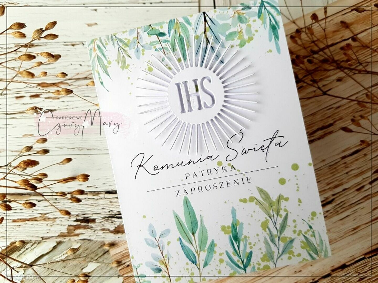 Zaproszenie na Komunię Wzór 40 - proste, eleganckie i personalizowane