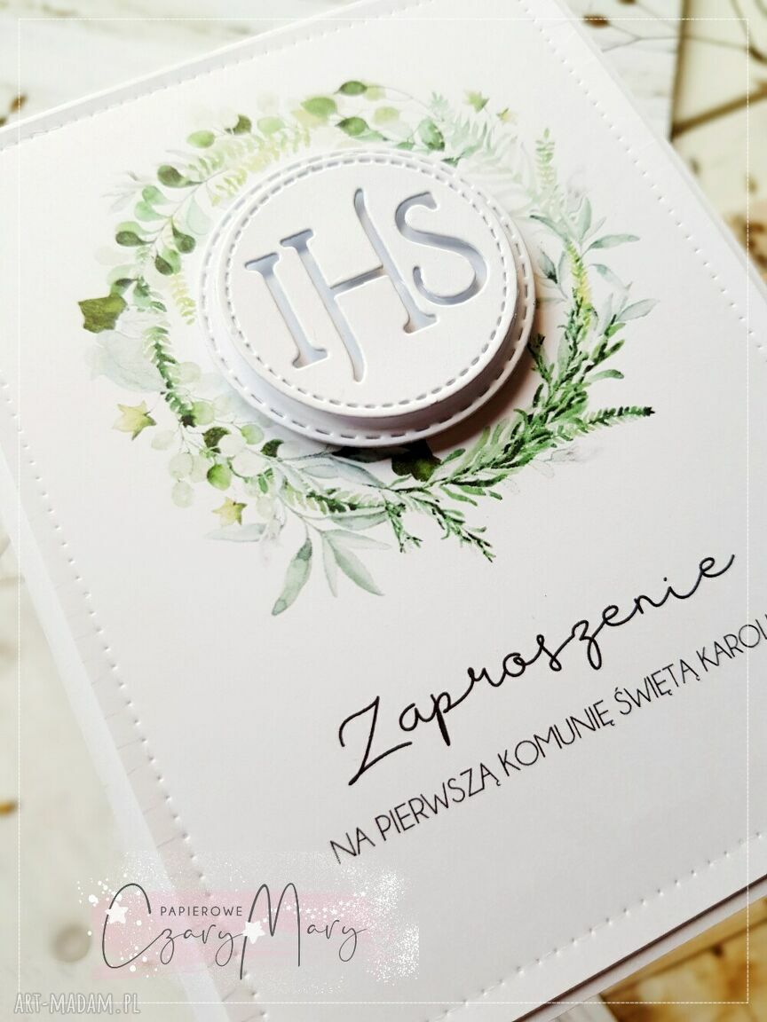 Zaproszenie na Komunię Świętą wzór 29 - personalizowane i eleganckie