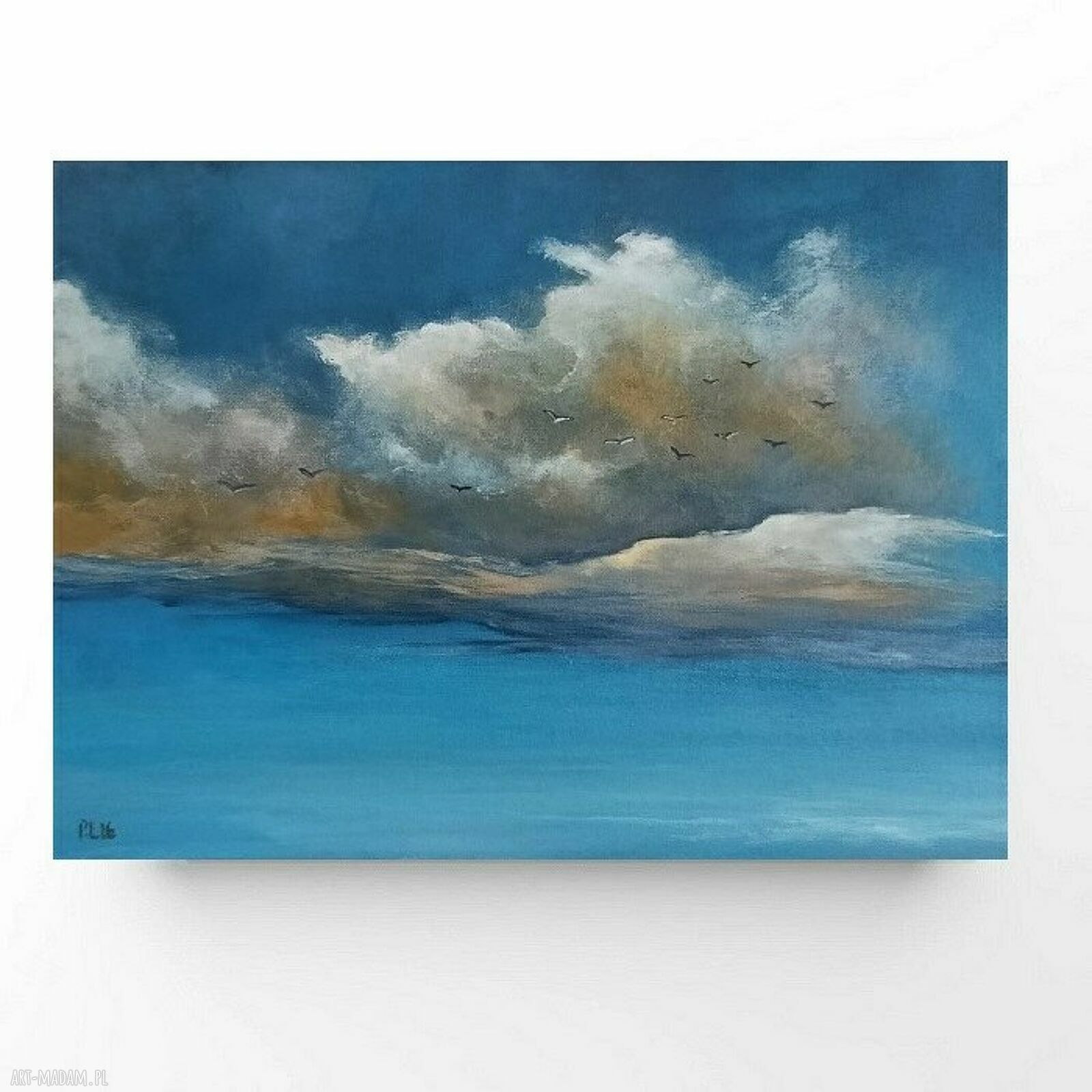 Obraz akrylowy Na Niebie 30 x 40 cm z chmurami i ptakami