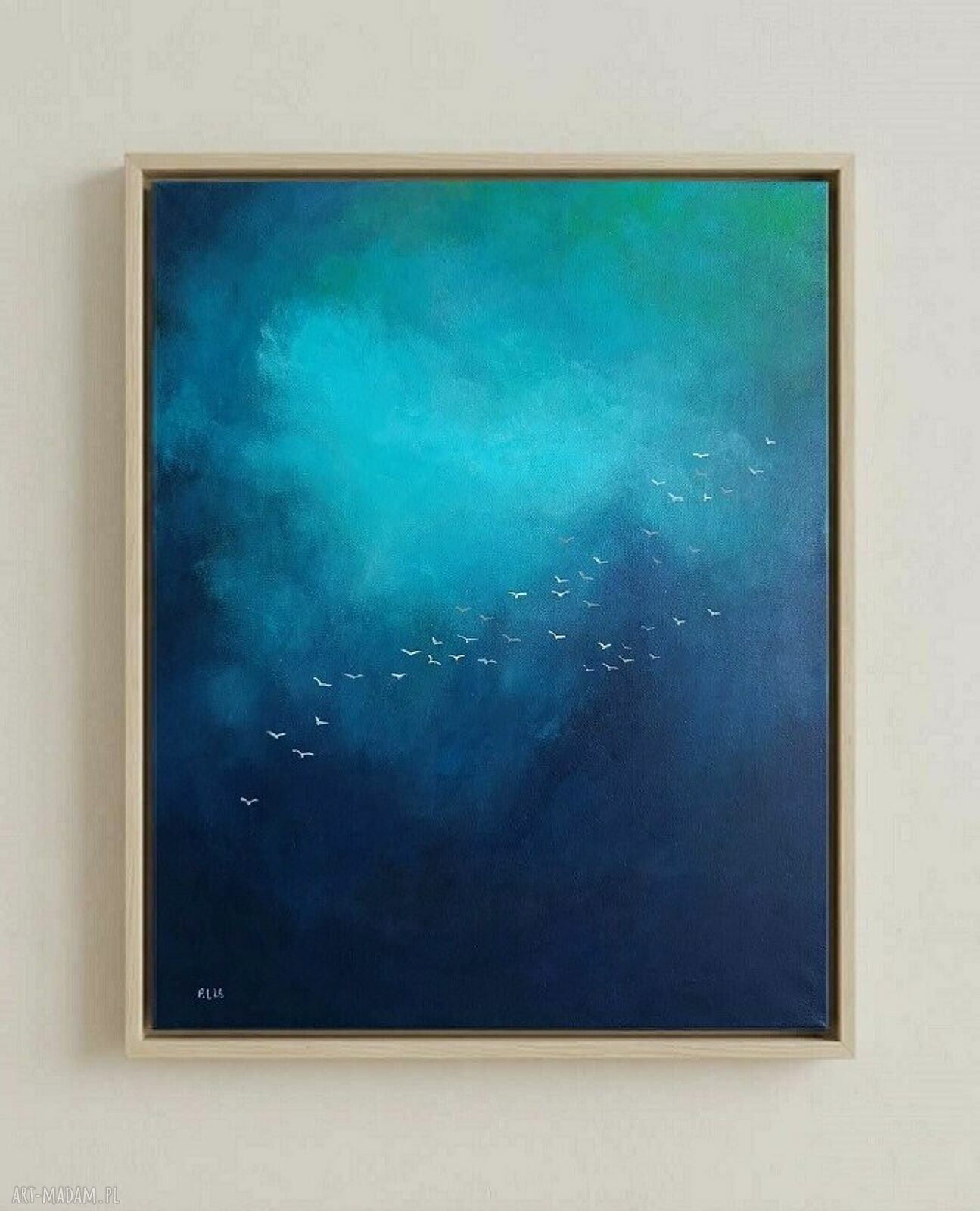 NA NIEBIE - obraz akrylowy 50 x 40 cm z ptakami