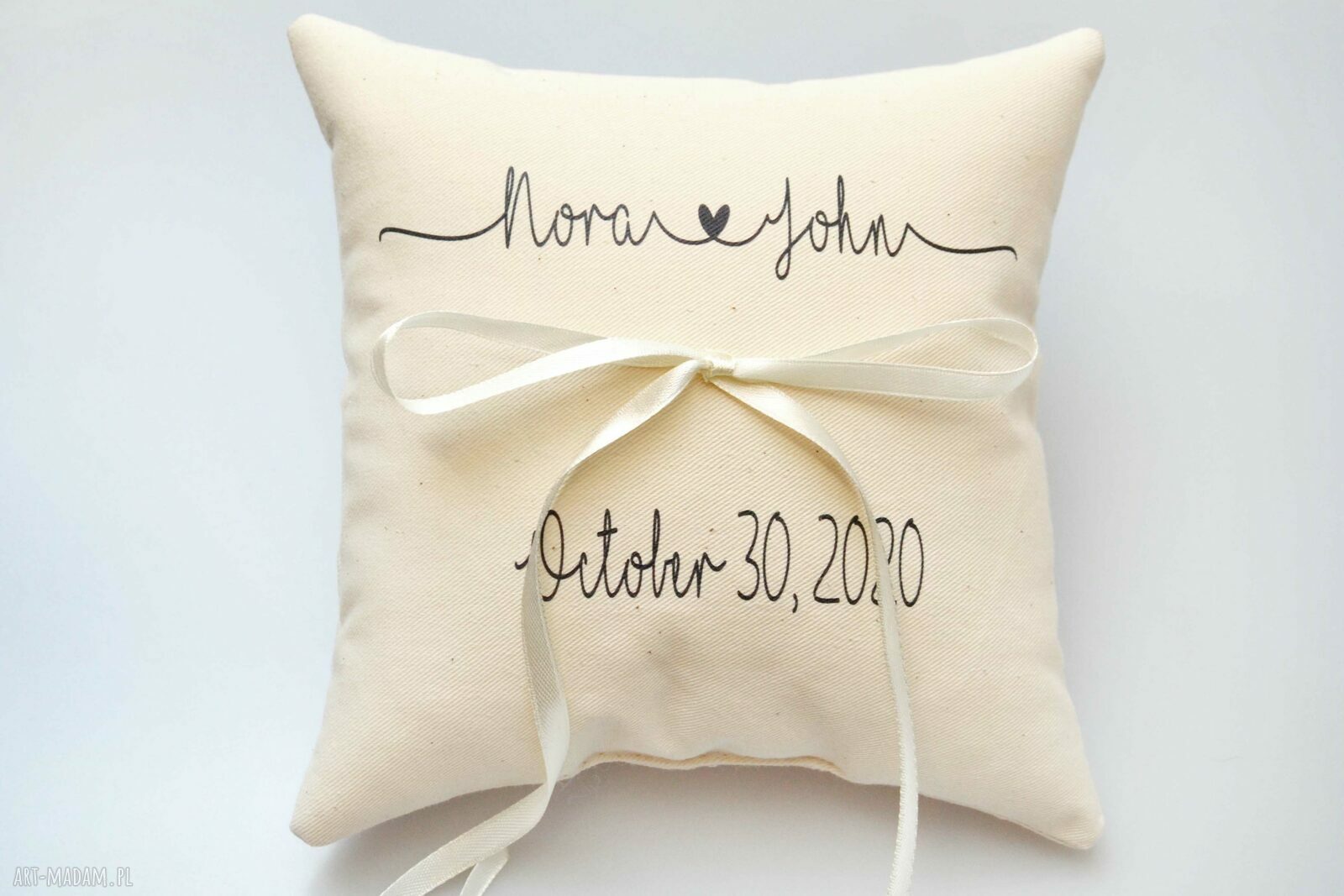 Poduszka na obrączki personalizowana ślubna R69
