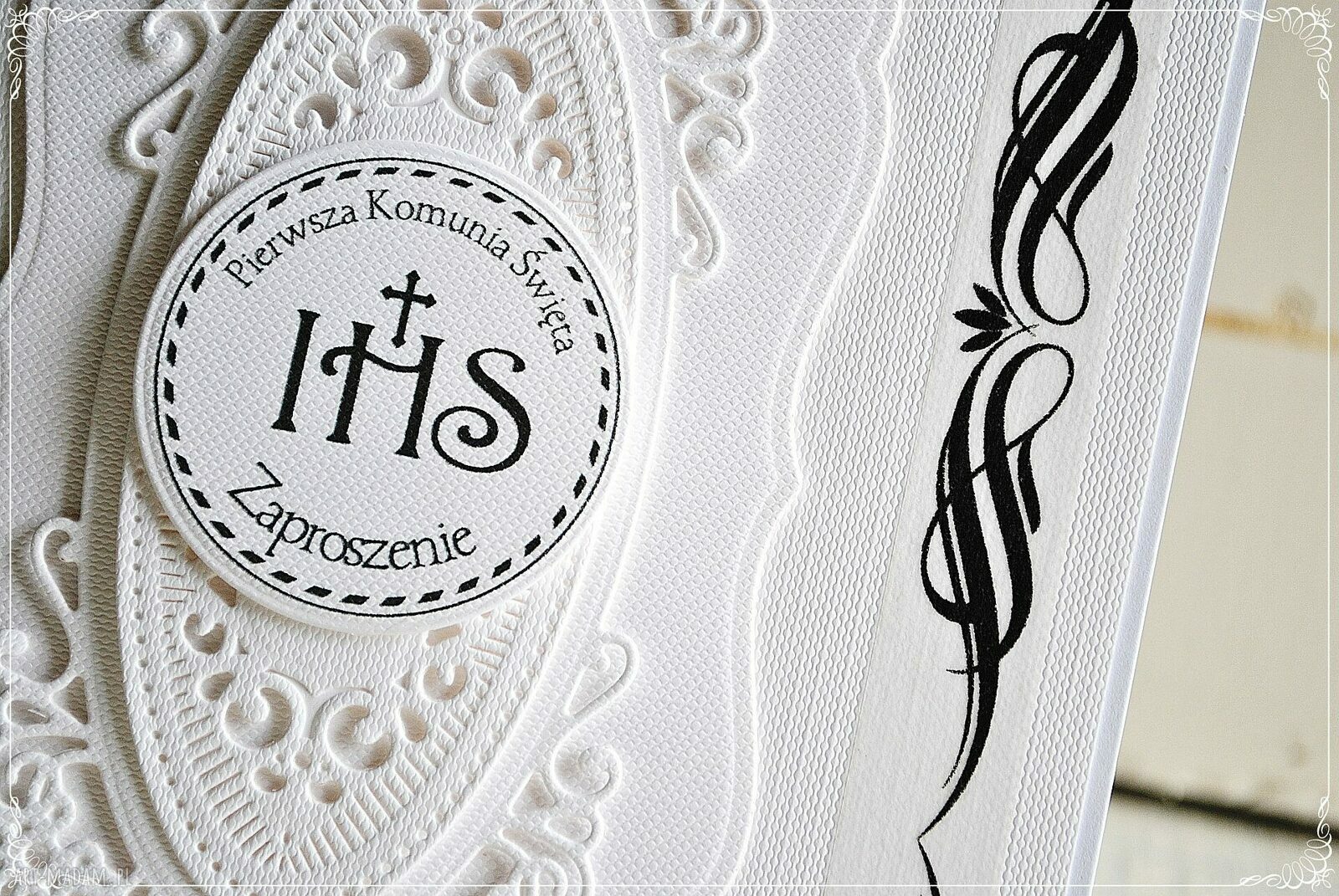 Zaproszenie na Pierwszą Komunię Świętą - handmade scrapbook