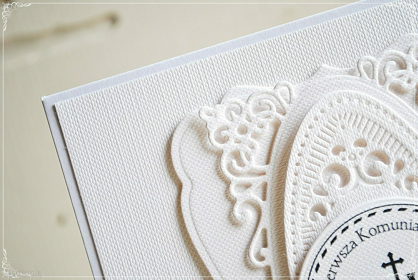 Zaproszenie na Pierwszą Komunię Świętą - handmade scrapbook