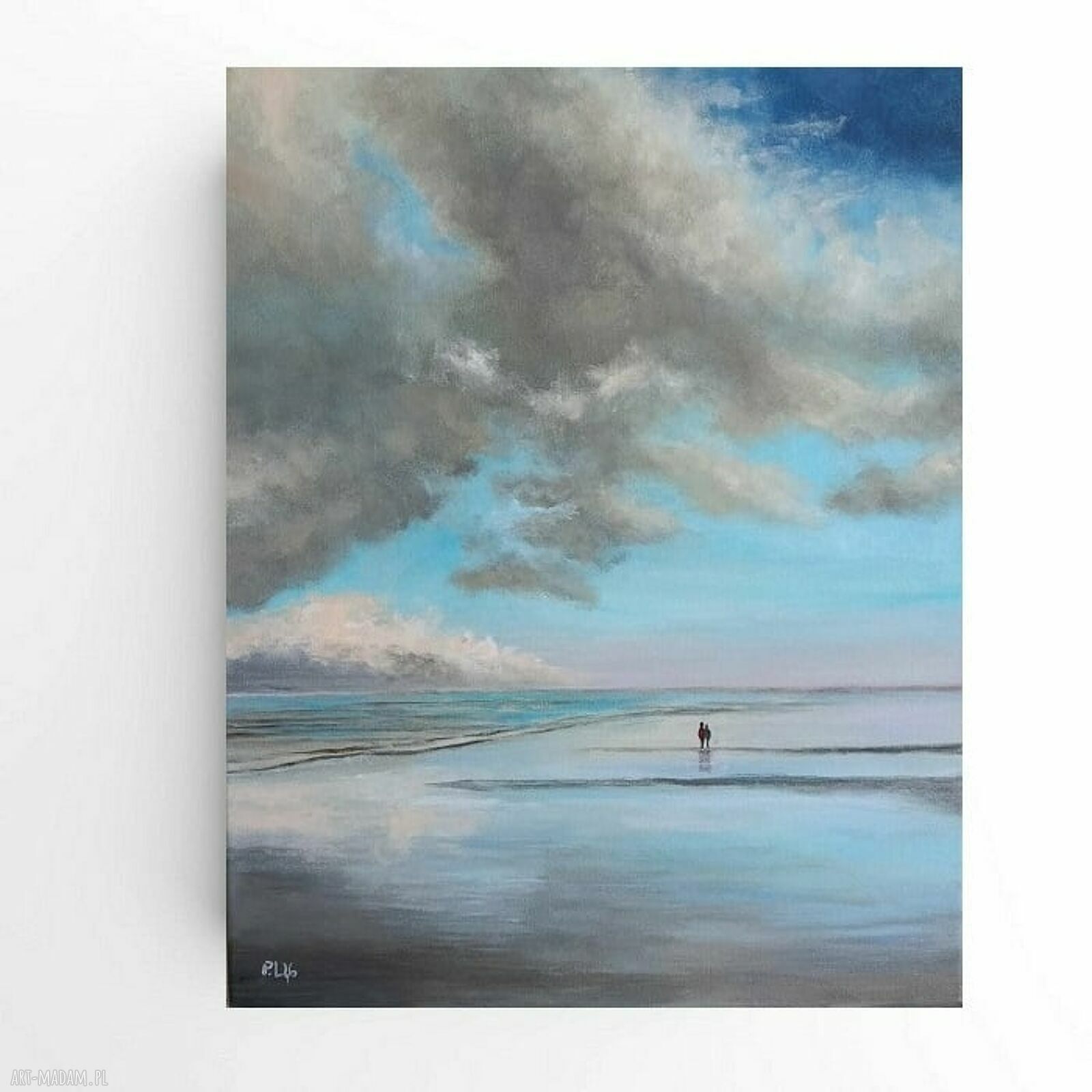 Na plaży - obraz akrylowy 50x40 cm gotowy do powieszenia