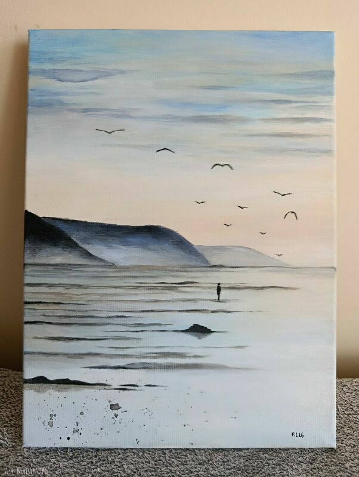 Na plaży - obraz akrylowy na płótnie 40 x 30 cm