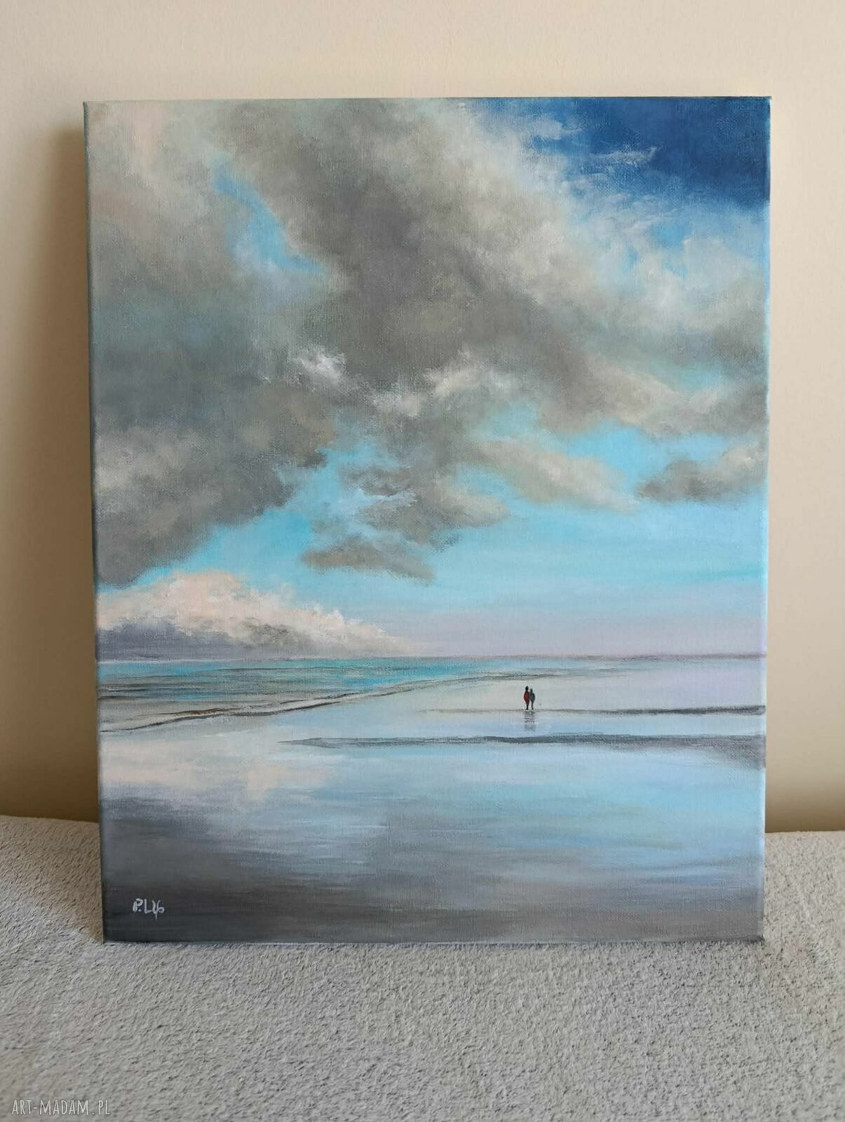 Na plaży - obraz akrylowy 50x40 cm (gotowy do powieszenia)