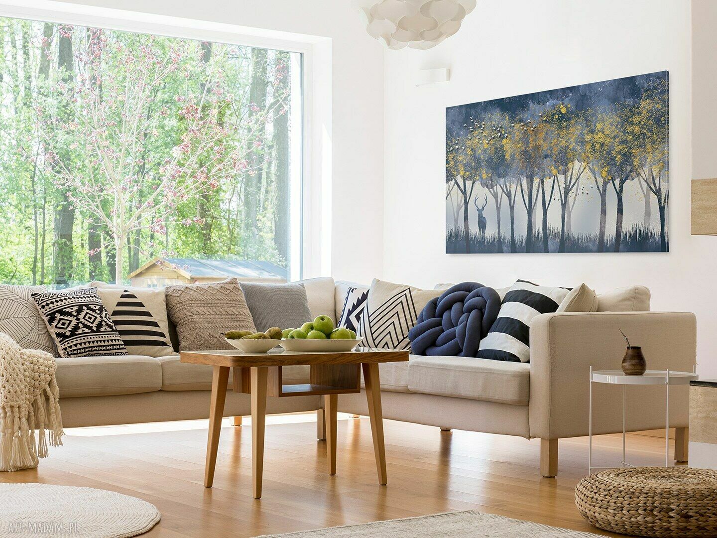 Obraz na płótnie Jeleń Złoty Las 120x80 cm (98701)