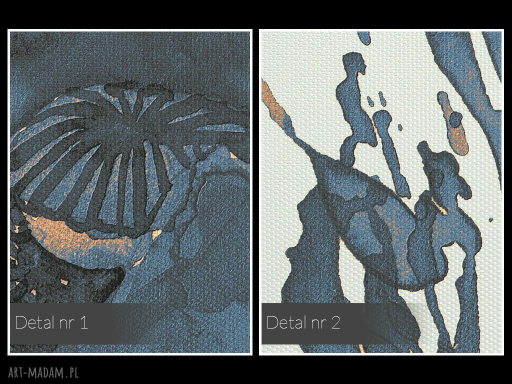 Obraz na płótnie - KWIAT MAK GRANATOWY - 120x80 cm (67403)