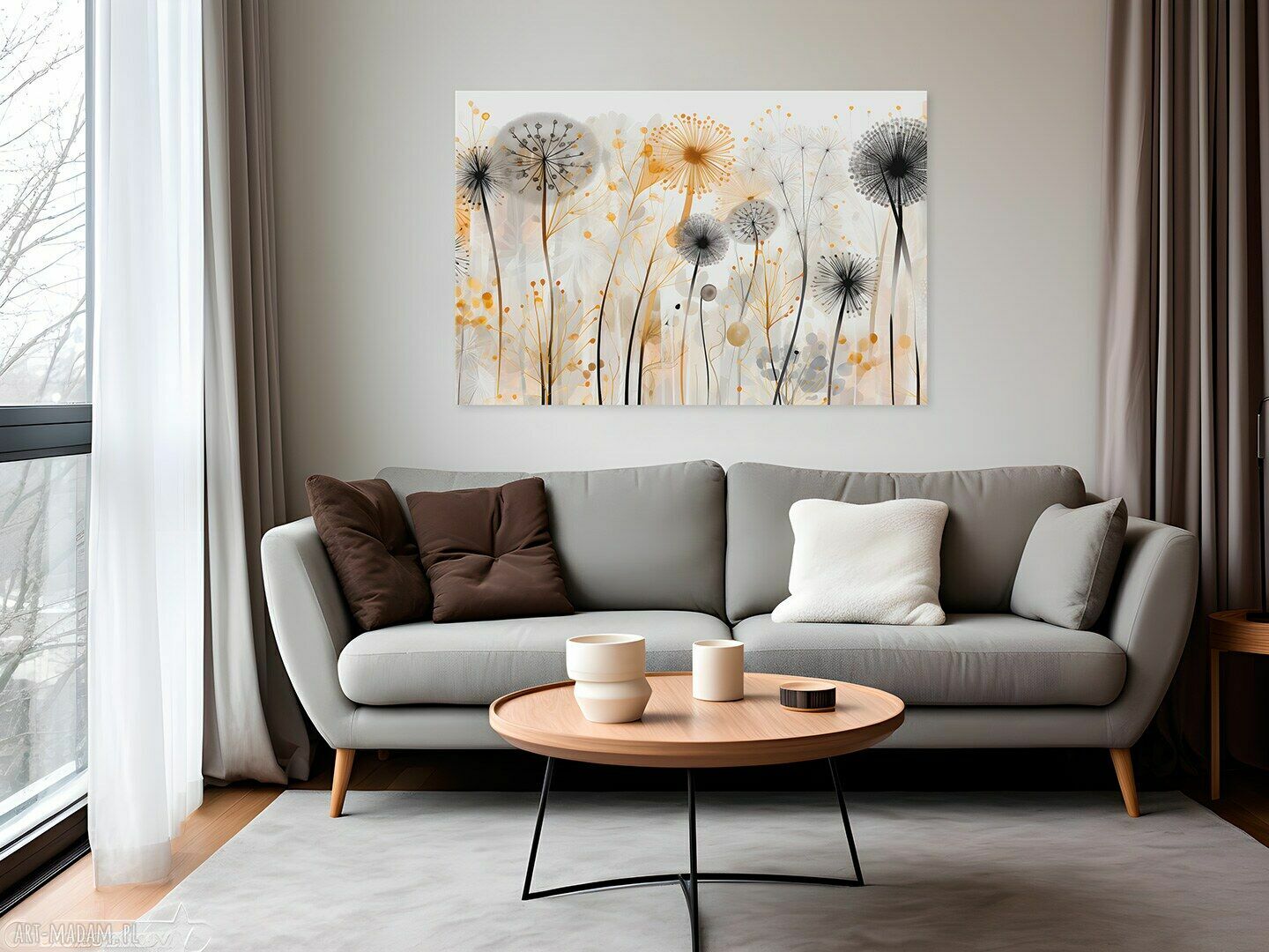 Obraz na płótnie Kwiaty łąka z dmuchawcami 120x80 cm
