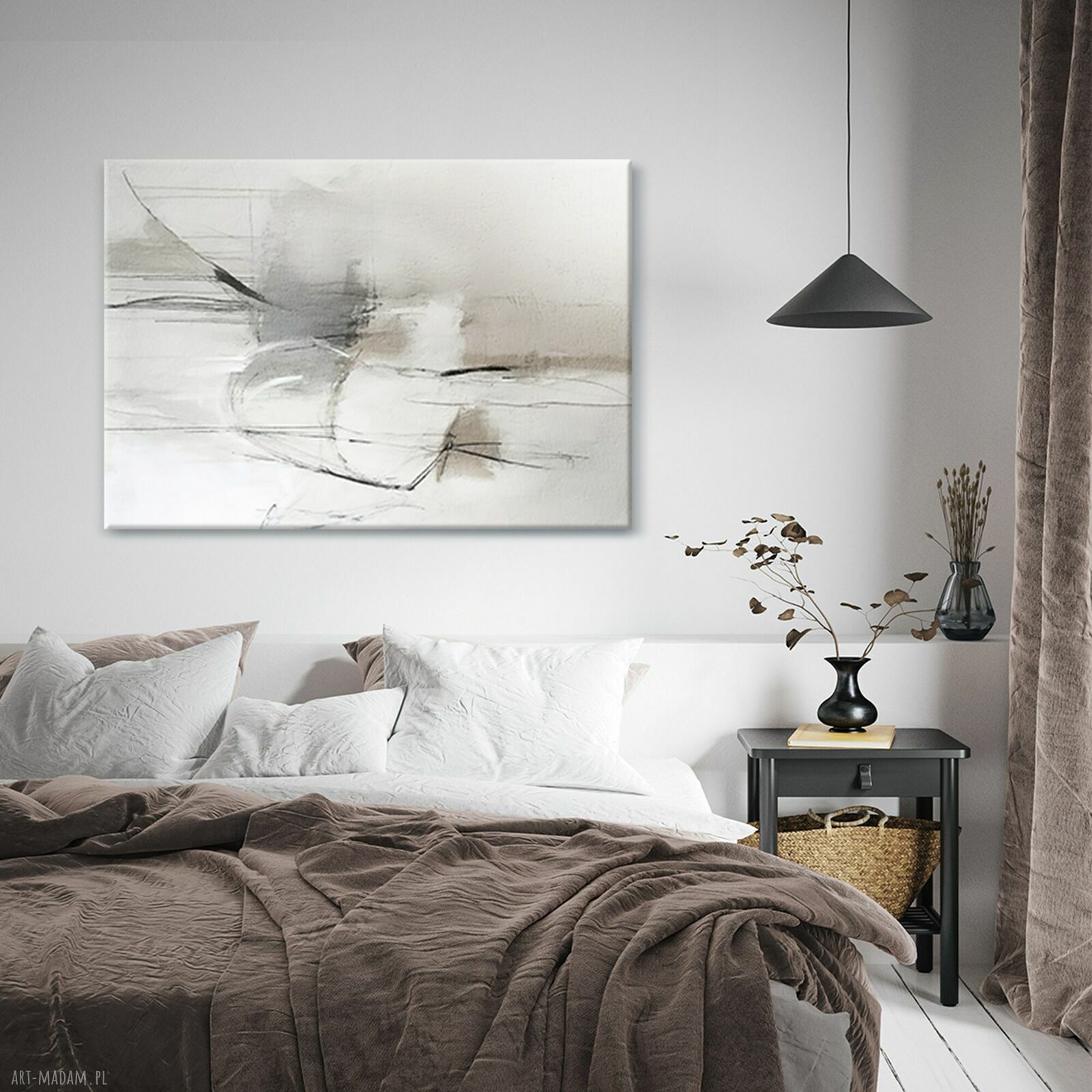 Obraz na płótnie 100x70 cm - Jasna abstrakcja w stylu minimalizmu
