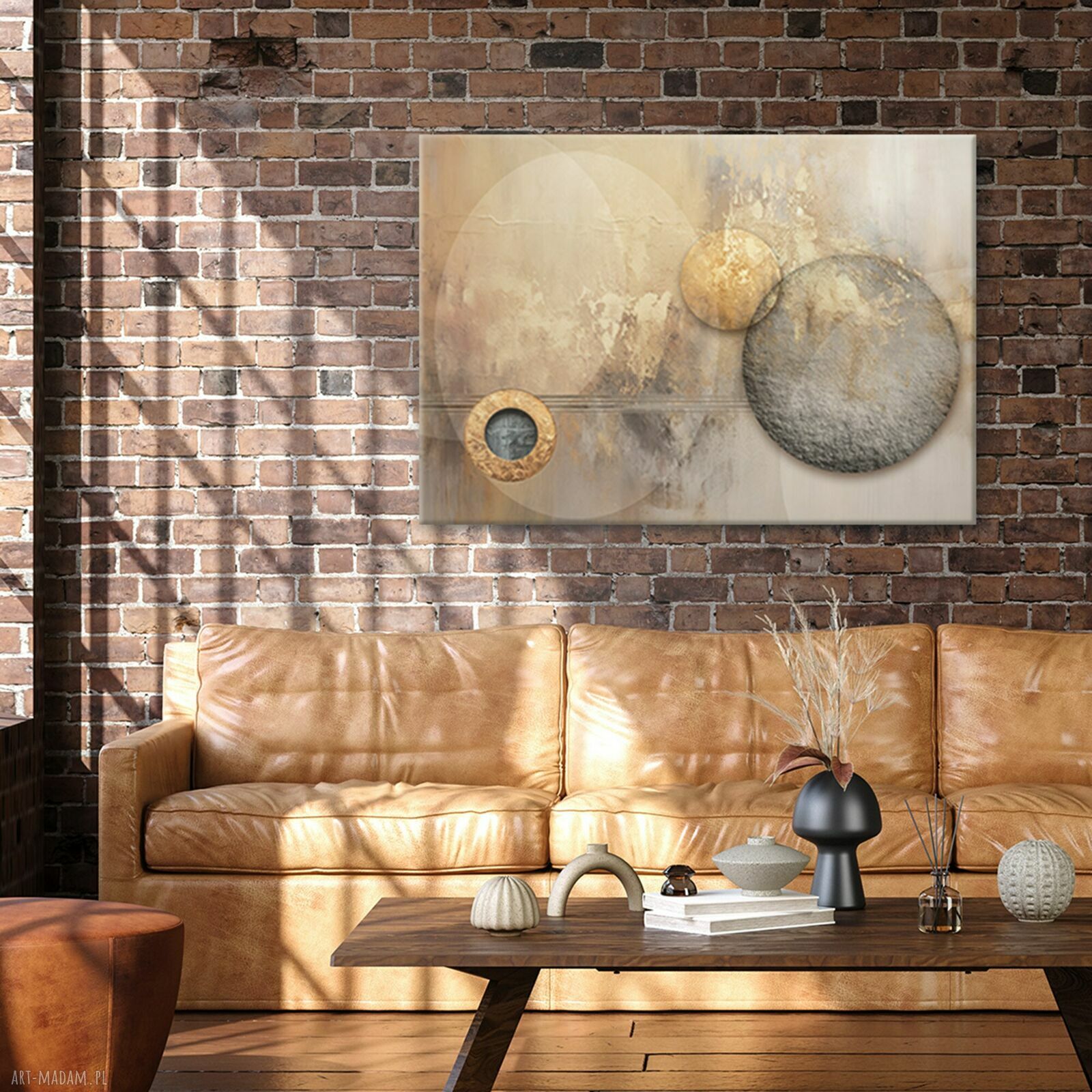 Duży obraz na płótnie 100x70 cm - abstrakcja geometryczna