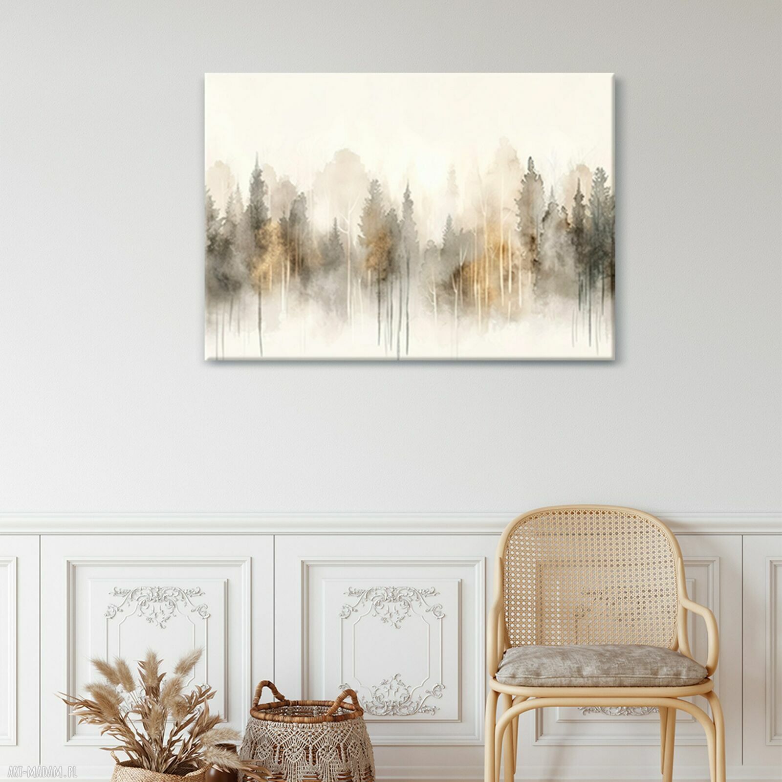 Obraz na płótnie 100x70 cm - Las w odcieniach ziemi