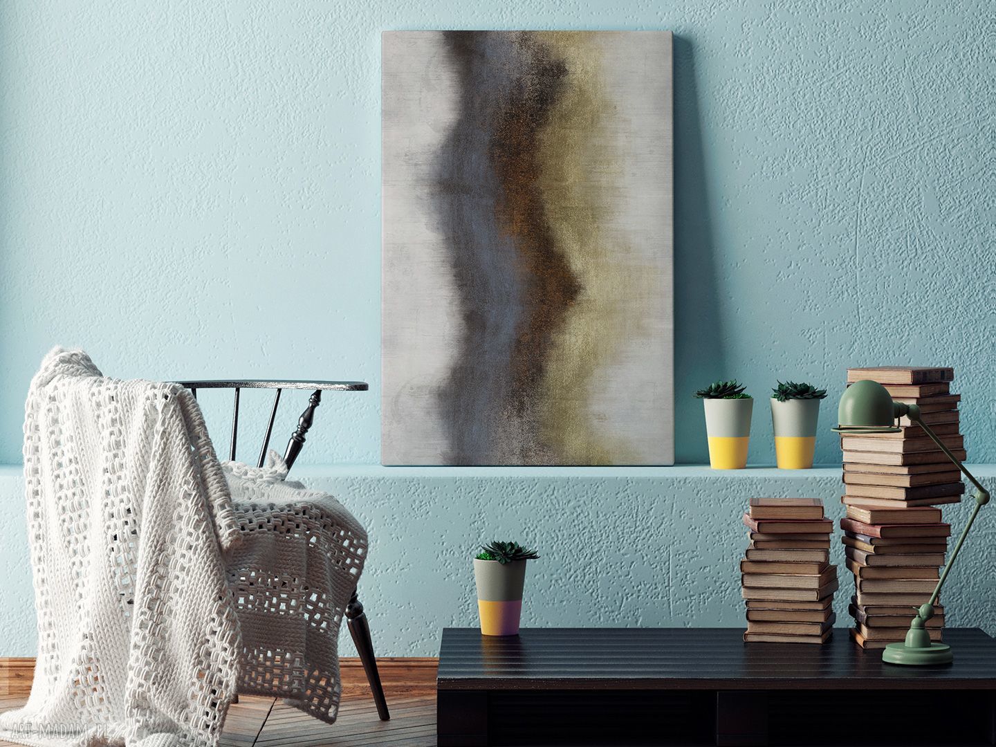 Obraz na płótnie Abstrakcja Złoty 120x80 cm do salonu
