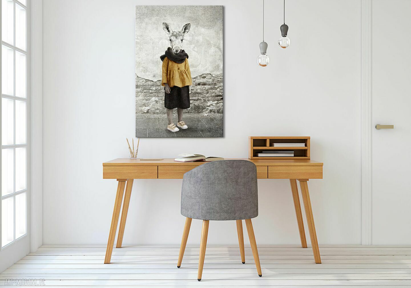 Nowoczesny obraz na płótnie 80x120 cm Panna Klępa - grafika dla dziecka