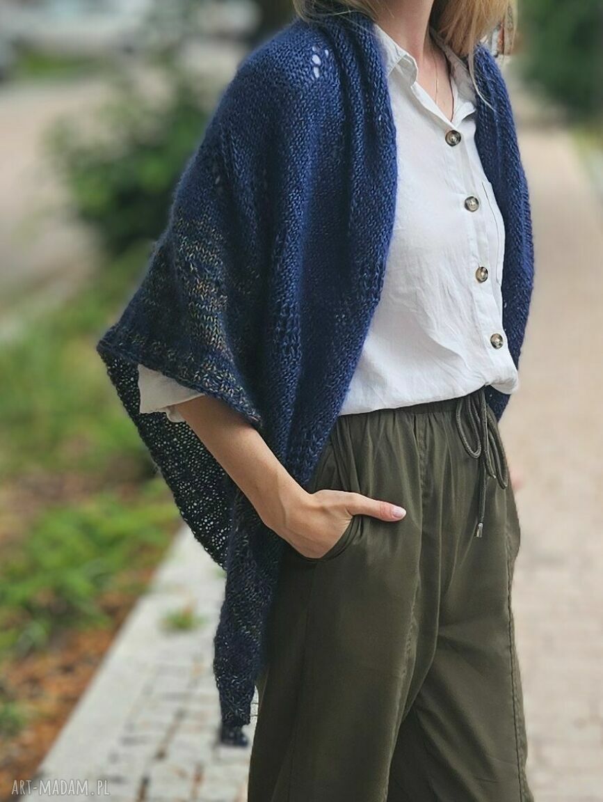 dodatki: Chusta jedwabista ręcznie zrobione