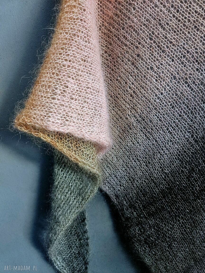 Szal Chusta „Mgła” moher i jedwab | The Wool Art