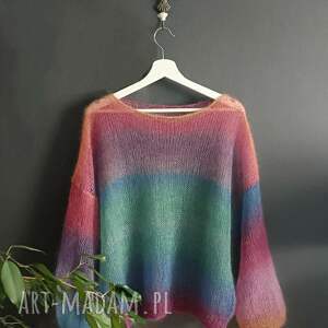 multikolorowy sweter rainbow - kolorowe swetry