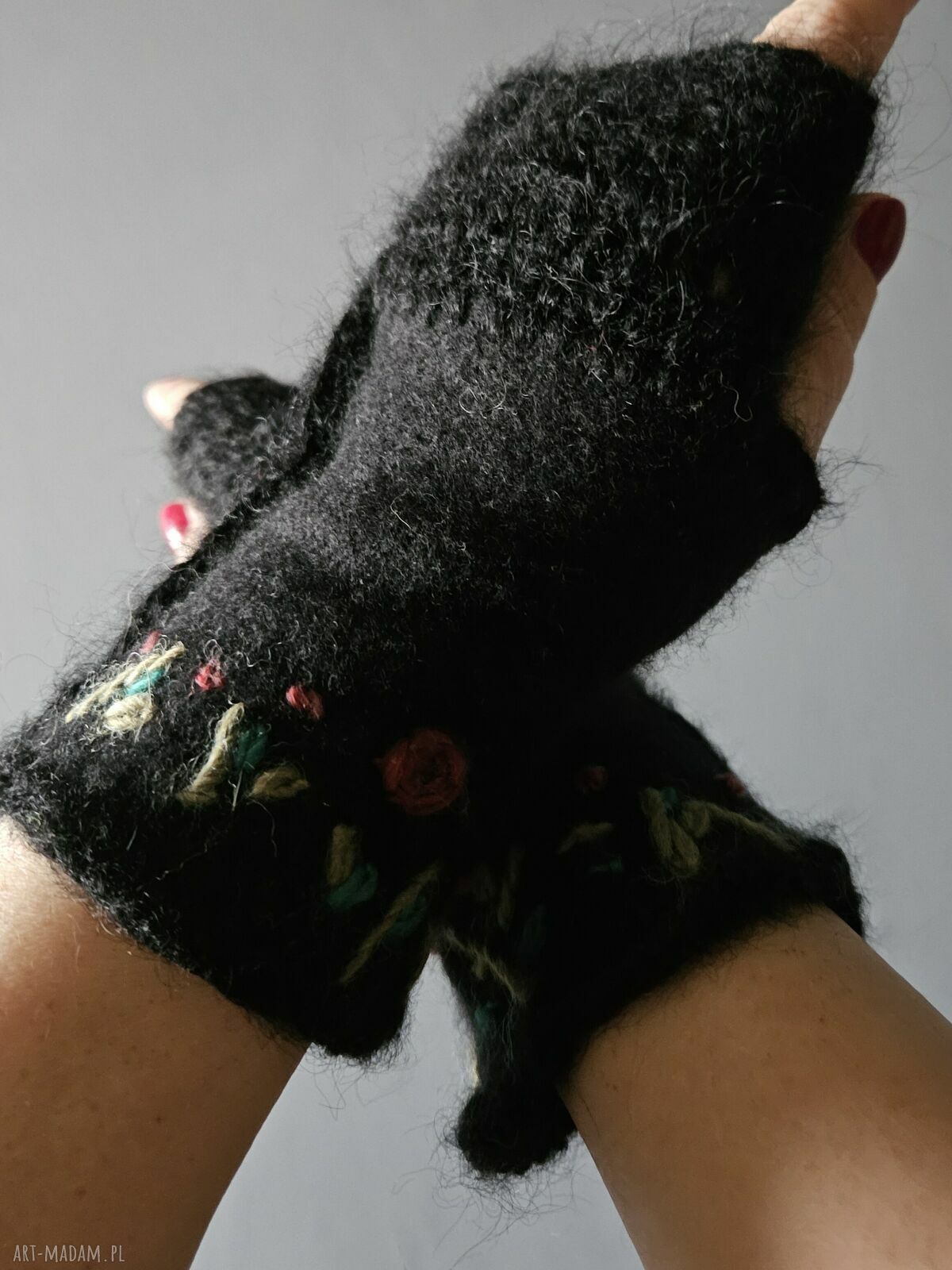 rękawiczki: Rękawiczki mitenki ręczne wykonanie