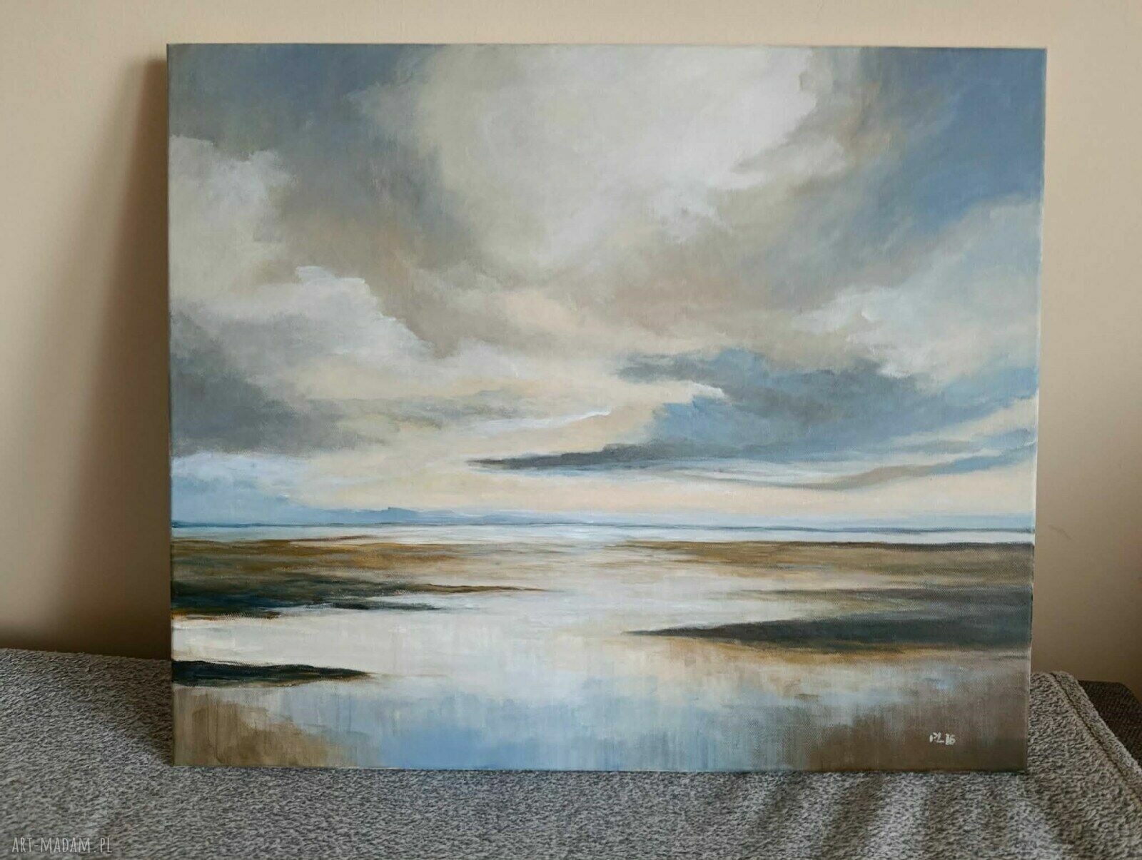 Na skraju nieba - ręcznie malowany obraz akrylowy 50 x 60 cm