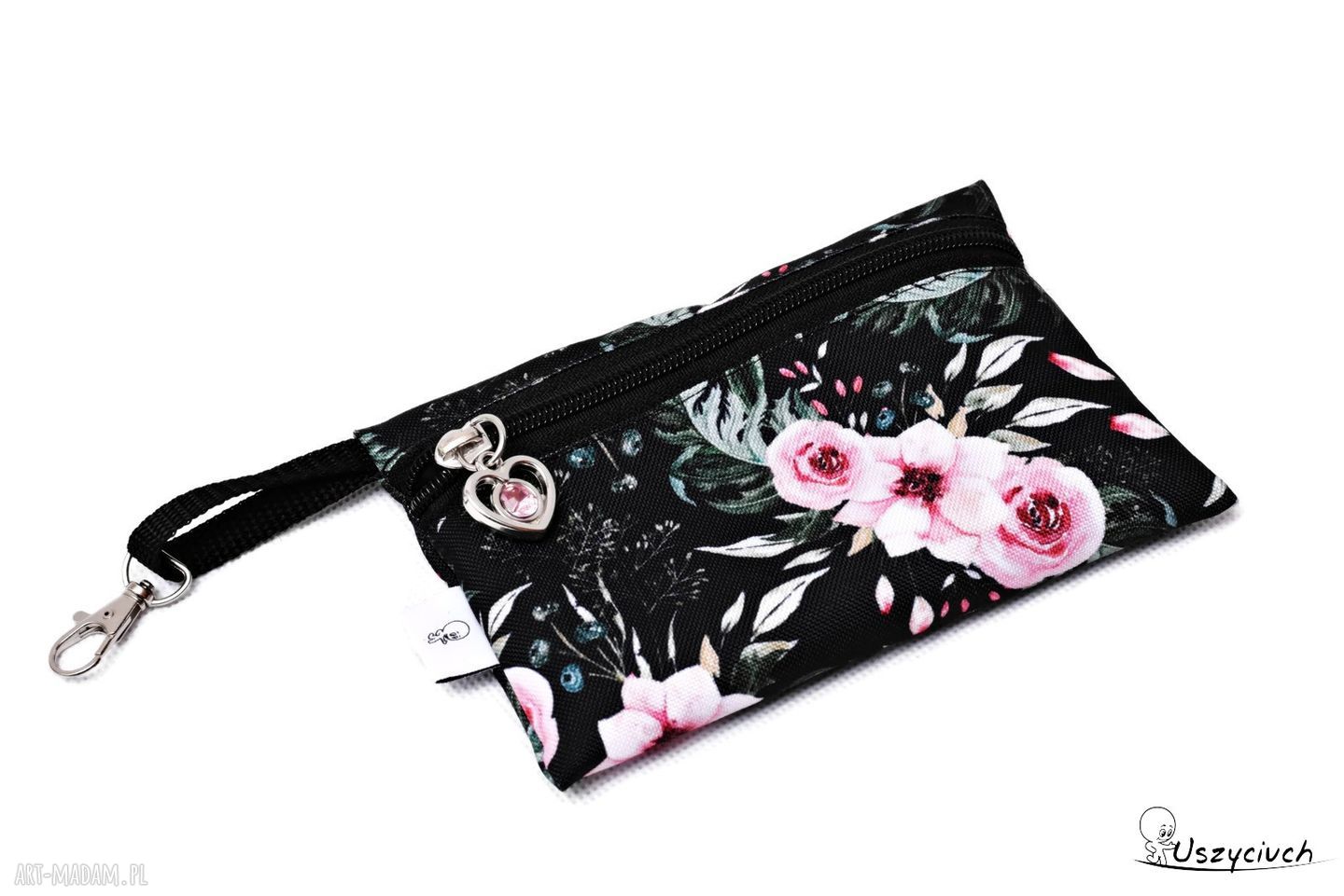 Etui na telefon saszetka na klucze etui na klucze wodoodporne dzikie kwiaty in garden czarne